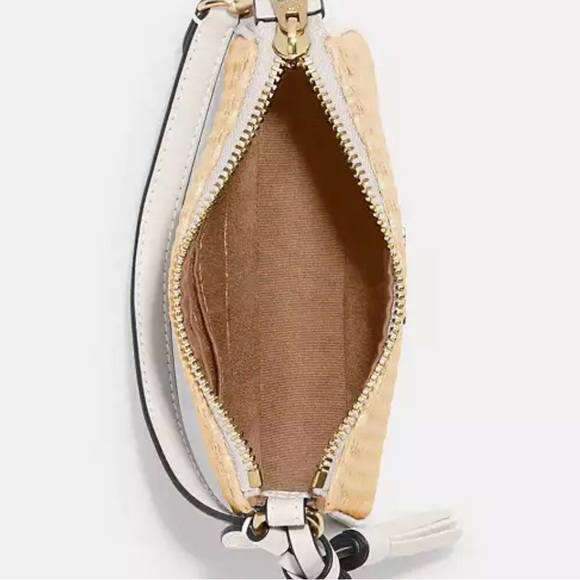 Coach Tan and White Woven Bag - Picture 3 of 7